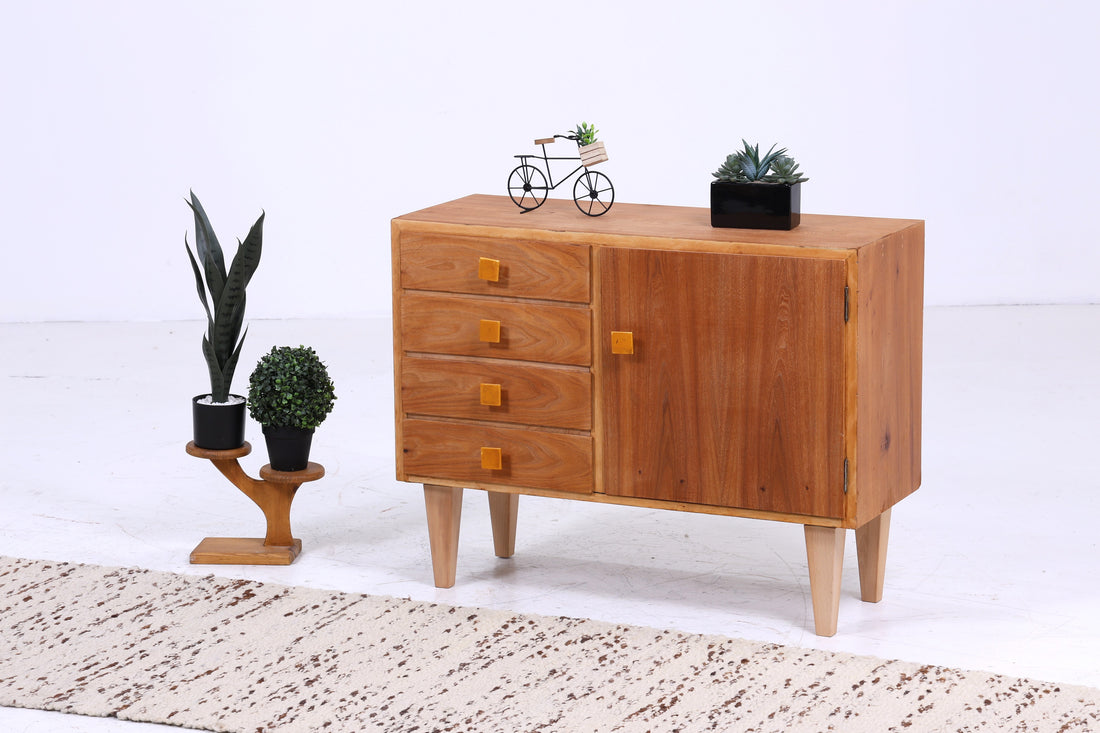 ❌SALE❌ Mid Century Holz Kommode | Vintage Schubladen Schrank | 60er Jahre Aufbewahrung