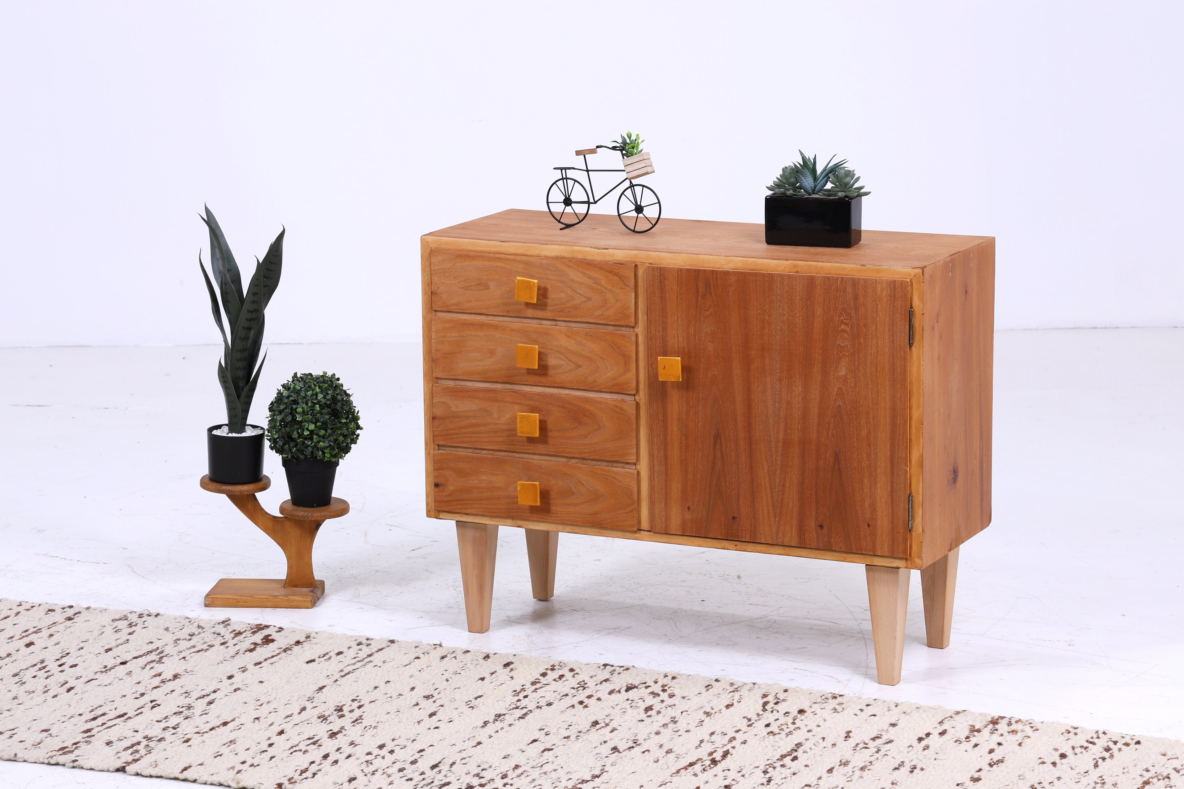 ❌SALE❌ Mid Century Holz Kommode | Vintage Schubladen Schrank | 60er Jahre Aufbewahrung