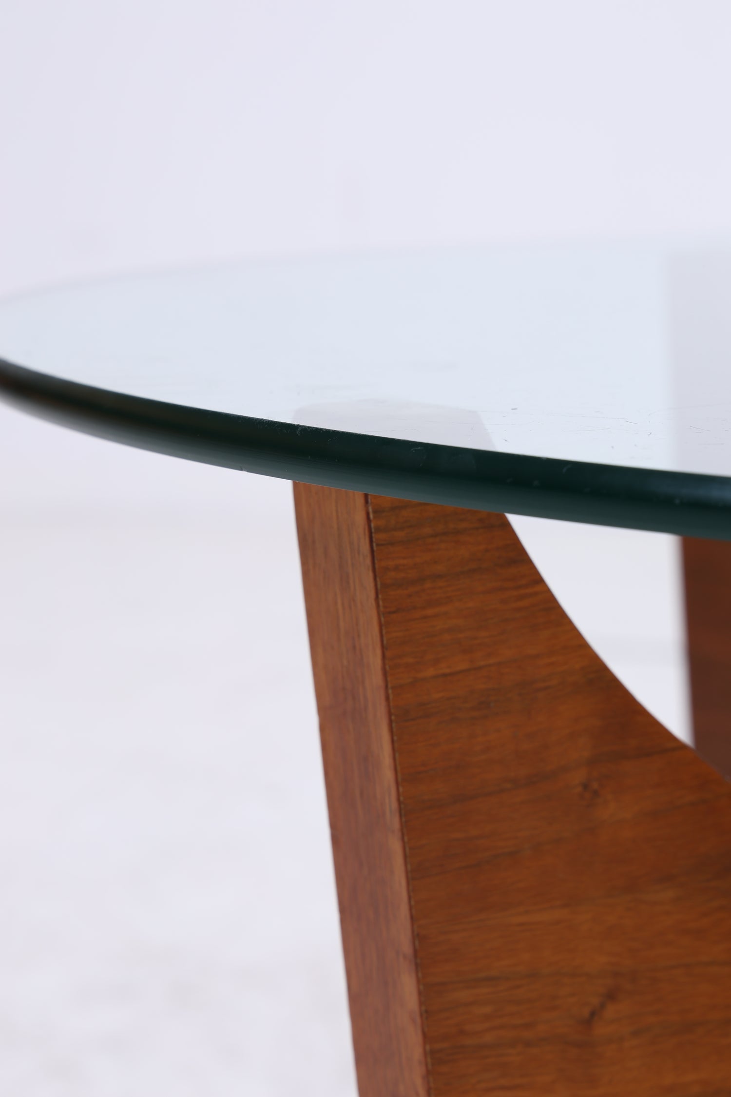 Vintage Couchtisch Glas | Mid Century Coffee Table | 60er Jahre Design | Teak Holz Tisch