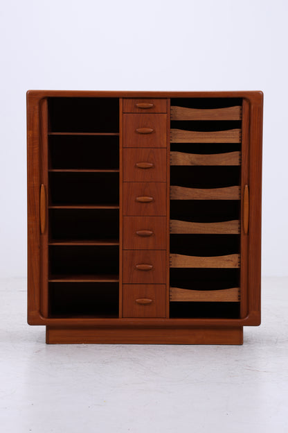 Dyrlund Herrenschrank Teak | Danish Design Cabinet | Vintage Lamellentüren Schrank | Seltene Ausführung