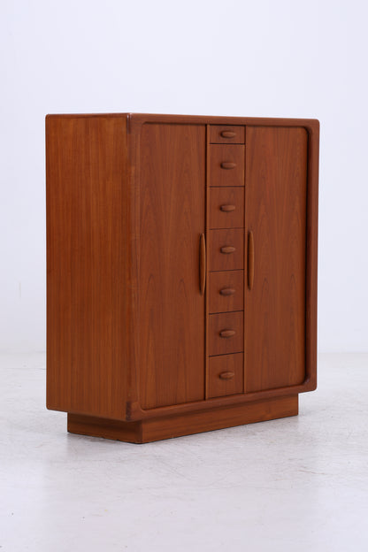 Dyrlund Herrenschrank Teak | Danish Design Cabinet | Vintage Lamellentüren Schrank | Seltene Ausführung