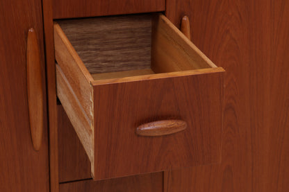 Dyrlund Herrenschrank Teak | Danish Design Cabinet | Vintage Lamellentüren Schrank | Seltene Ausführung