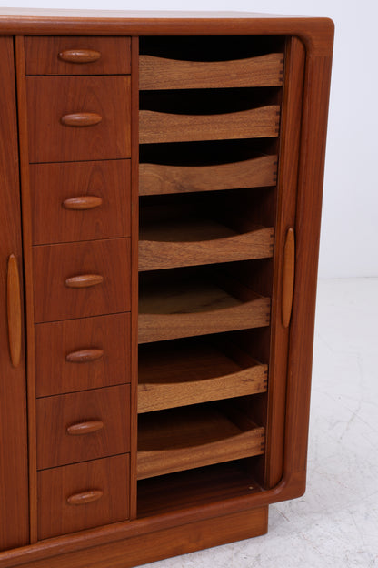 Dyrlund Herrenschrank Teak | Danish Design Cabinet | Vintage Lamellentüren Schrank | Seltene Ausführung
