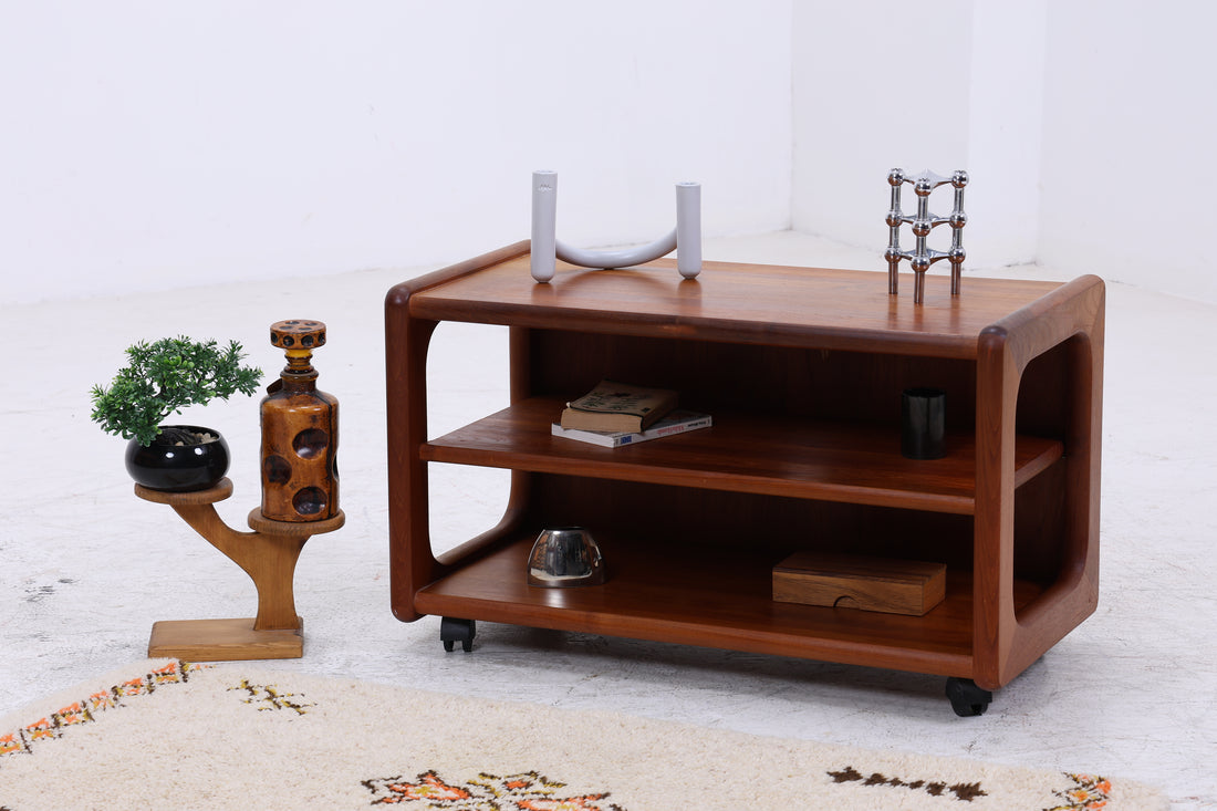 Teak Servierwagen | Danish Design Barwagen | Mid Century Rollwagen