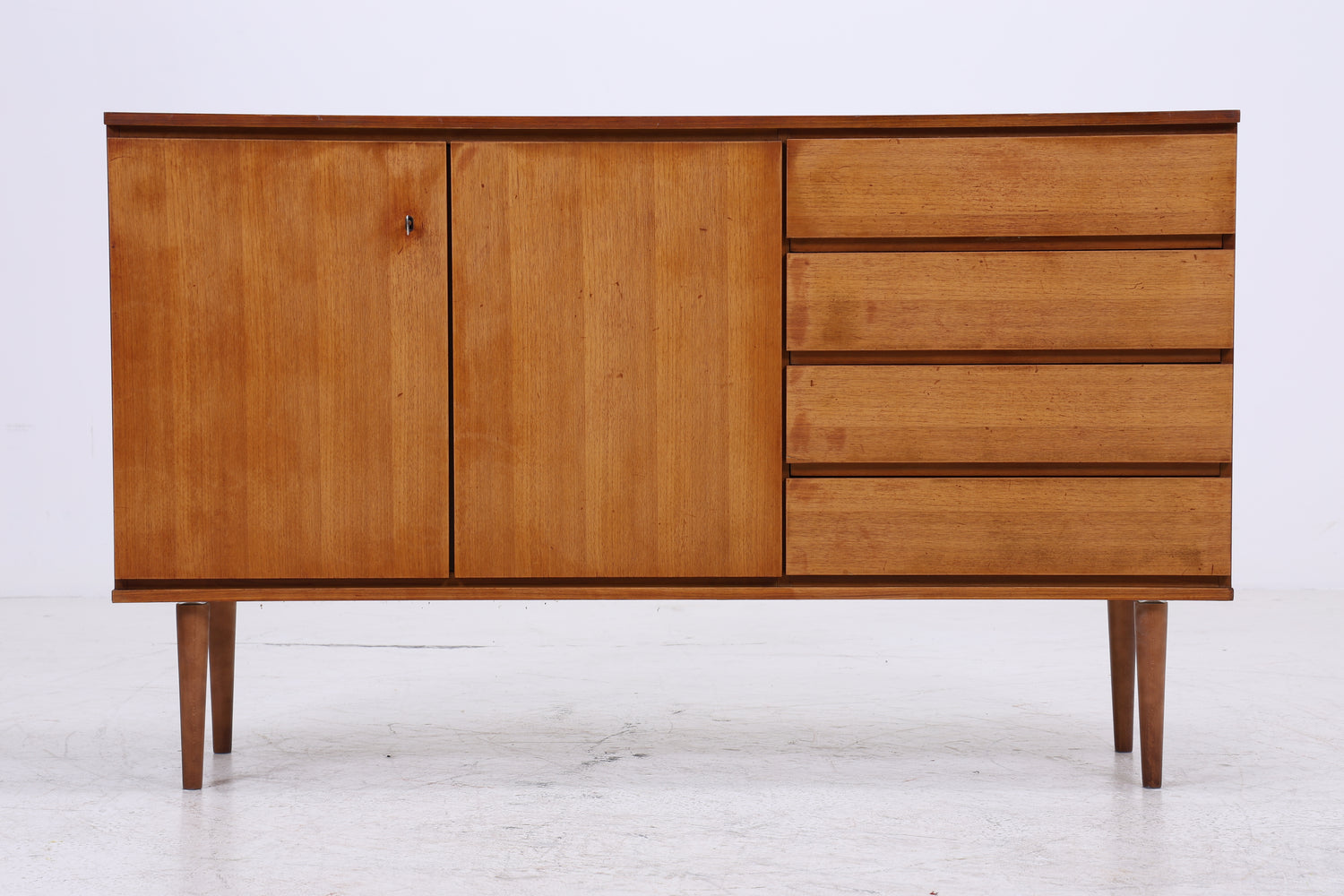Vintage Sideboard | Mid Century Kommode | Nussbaum Anrichte 60er Jahre