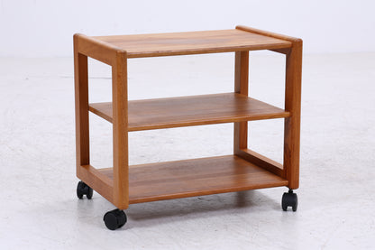 Teak Servierwagen | Mid Century Beistelltisch | Barwagen auf Rollen