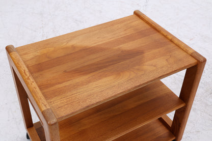 Teak Servierwagen | Mid Century Beistelltisch | Barwagen auf Rollen