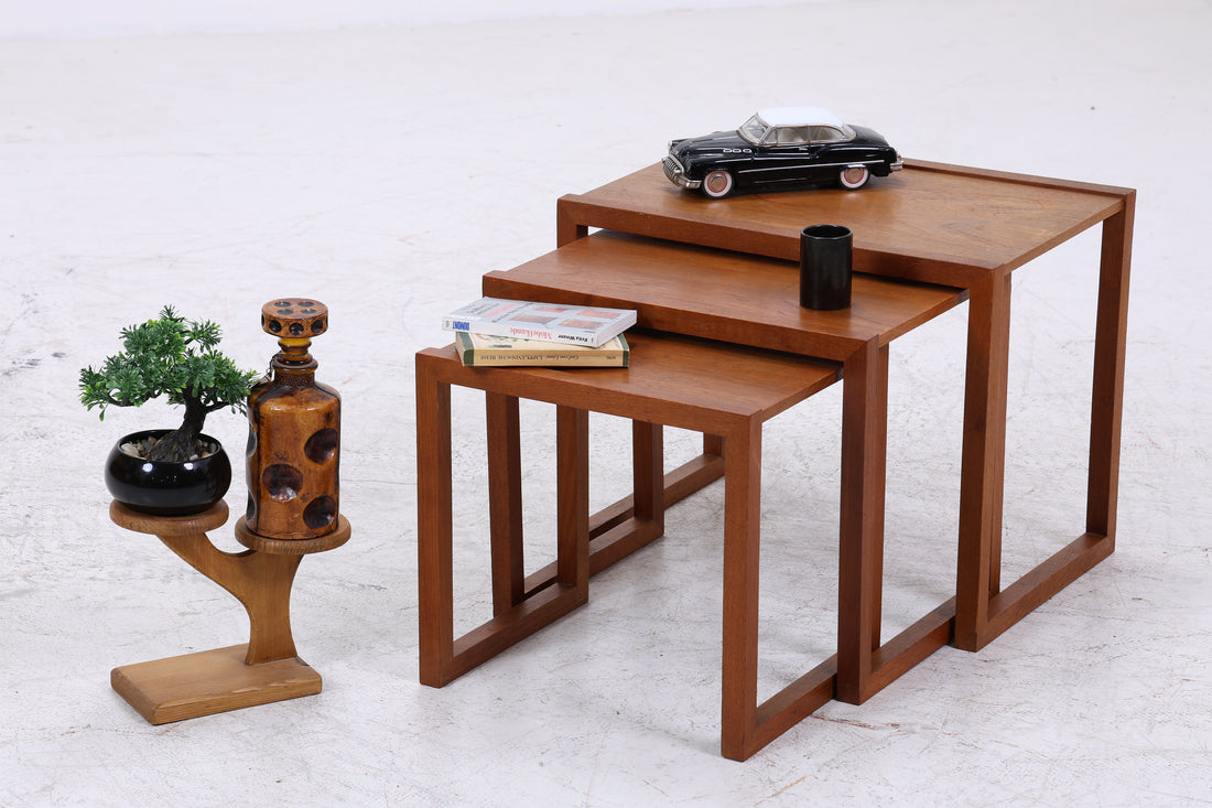 Teak Satztische | Mid Century Beistelltische | Danish Design | 3er Set