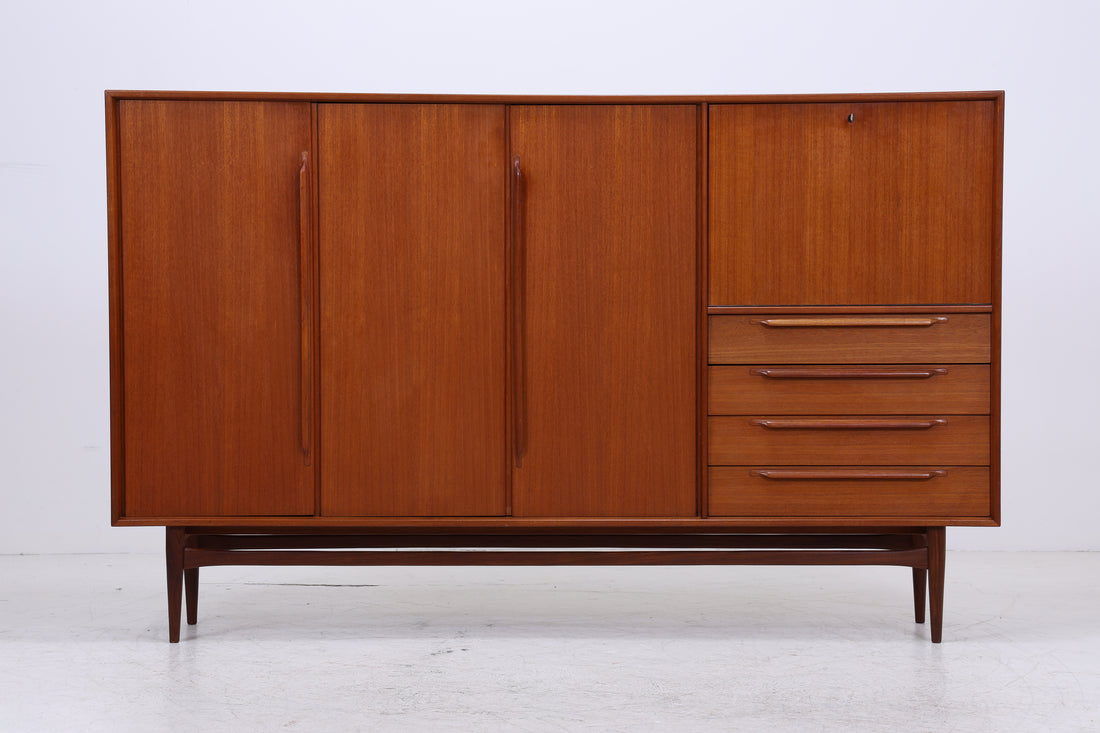 Vintage Teak Highboard von Heinrich Riestenpatt | Mid Century Schrank | Danish Design