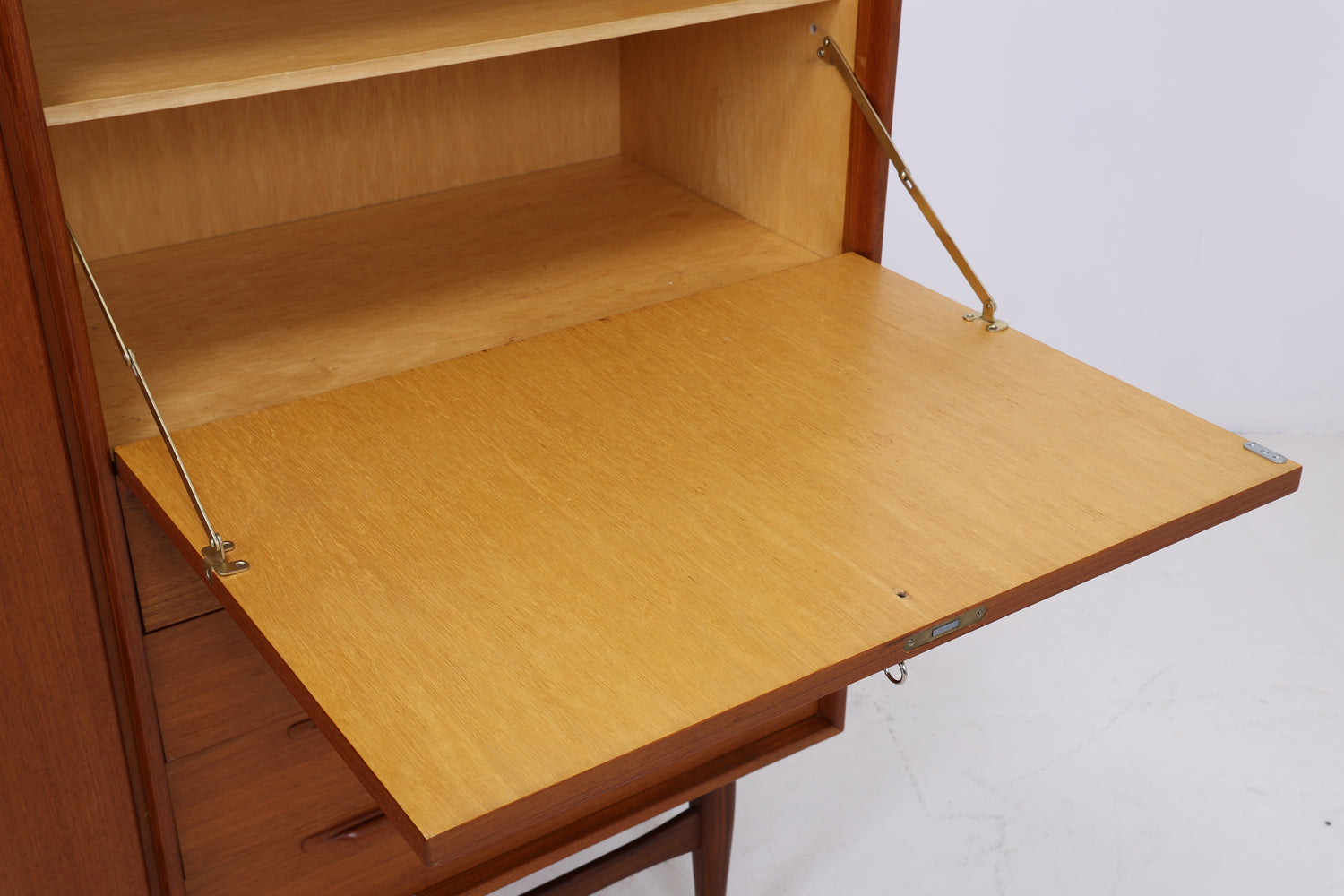 Vintage Teak Highboard von Heinrich Riestenpatt | Mid Century Schrank | Danish Design