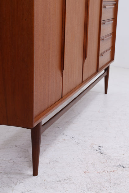 Vintage Teak Highboard von Heinrich Riestenpatt | Mid Century Schrank | Danish Design