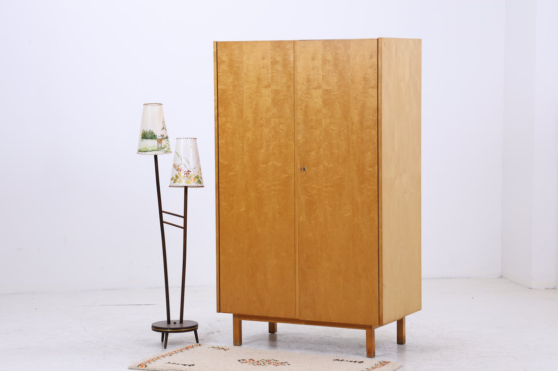 Vintage Hellerau Kleiderschrank | Mid Century Birke Wäscheschrank| DDR Design