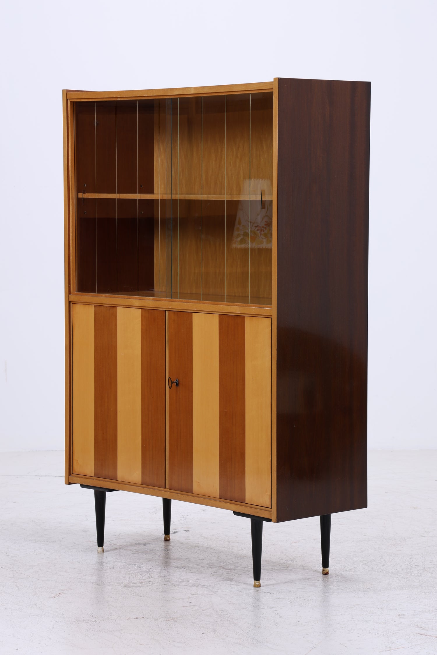 Vintage Vitrine | Mid Century Glasschrank | 50er 60er Jahre
