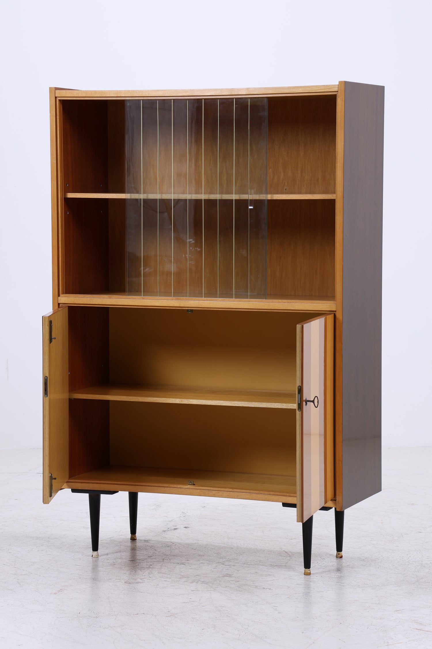 Vintage Vitrine | Mid Century Glasschrank | 50er 60er Jahre
