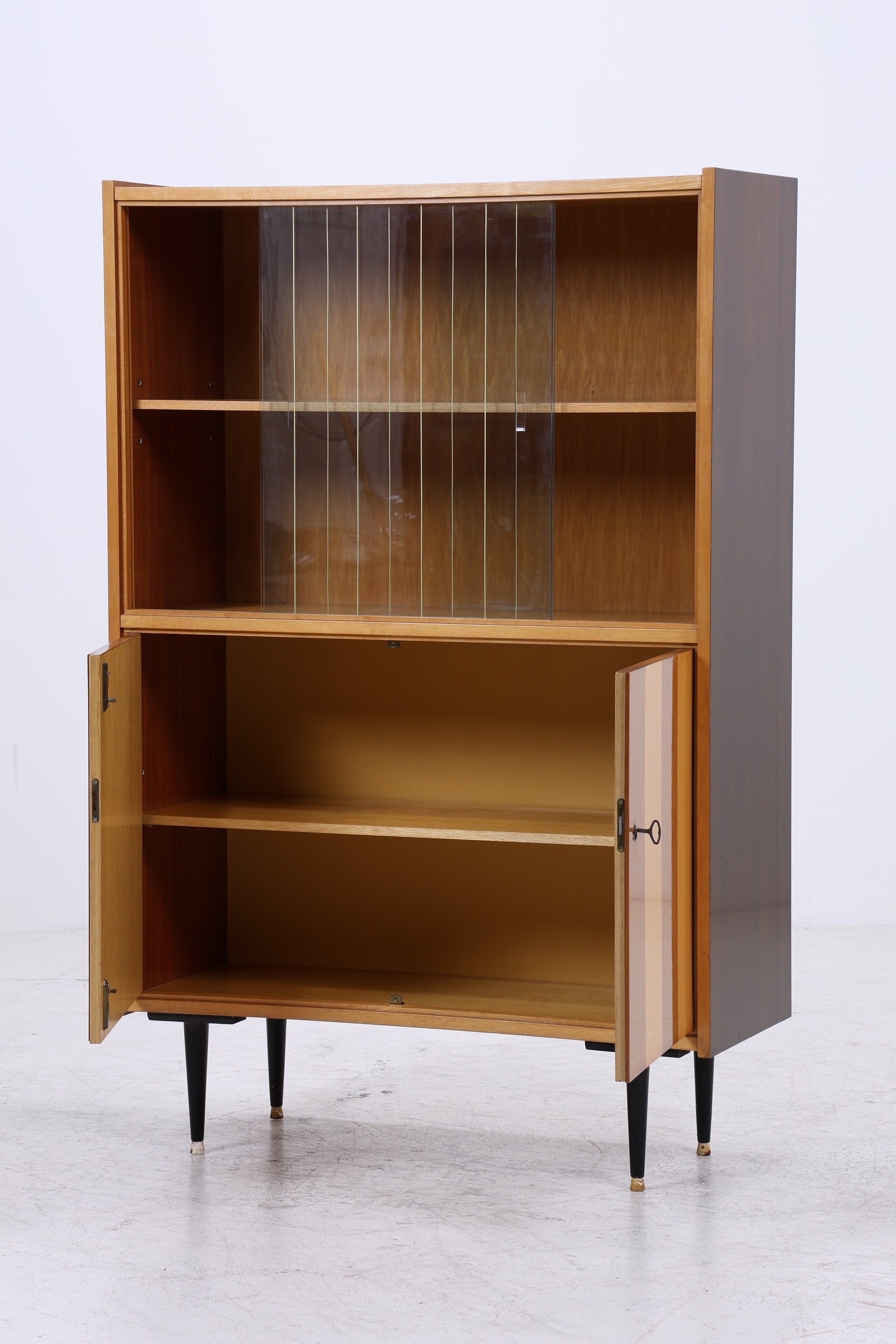 Vintage Vitrine | Mid Century Glasschrank | 50er 60er Jahre