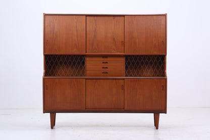 Dänisches Highboard aus Teakholz von Poul M. Jessen, Viby Denmark – Mid Century Danish Design 1960s Vintage Sideboard