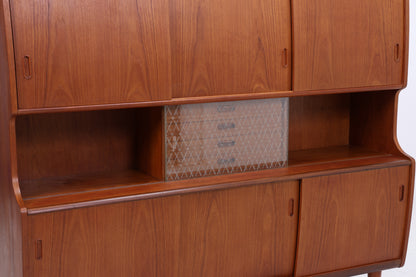 Dänisches Highboard aus Teakholz von Poul M. Jessen, Viby Denmark – Mid Century Danish Design 1960s Vintage Sideboard