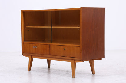 Vintage Kommode mit Glasschiebetüren | Mid Century Vitrine | 60er Jahre
