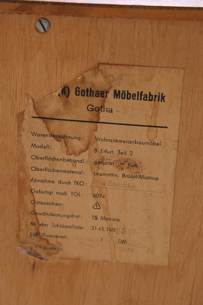 Vintage Kommode mit Glasschiebetüren | Mid Century Vitrine | 60er Jahre
