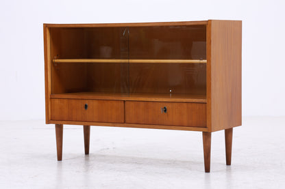Vintage Kommode mit Glasschiebetüren | Mid Century Vitrine | 60er Jahre