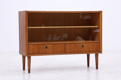 Vintage Kommode mit Glasschiebetüren | Mid Century Vitrine | 60er Jahre