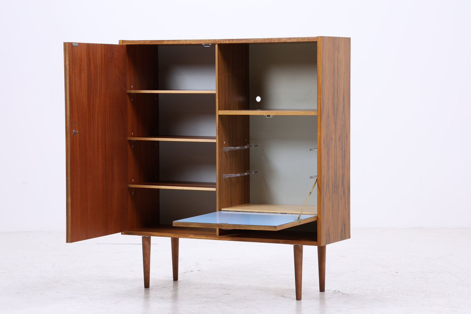 Vintage Nussbaum Barschrank von Hellerau | Mid Century Schrank | DDR Design
