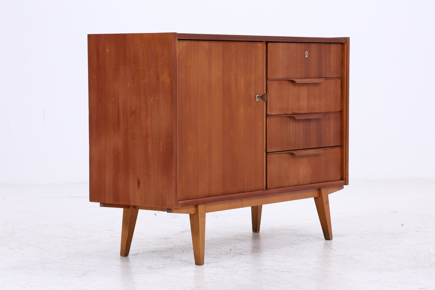 Vintage Nussbaum Kommode | Mid Century Schubladenkommode | 60er Jahre