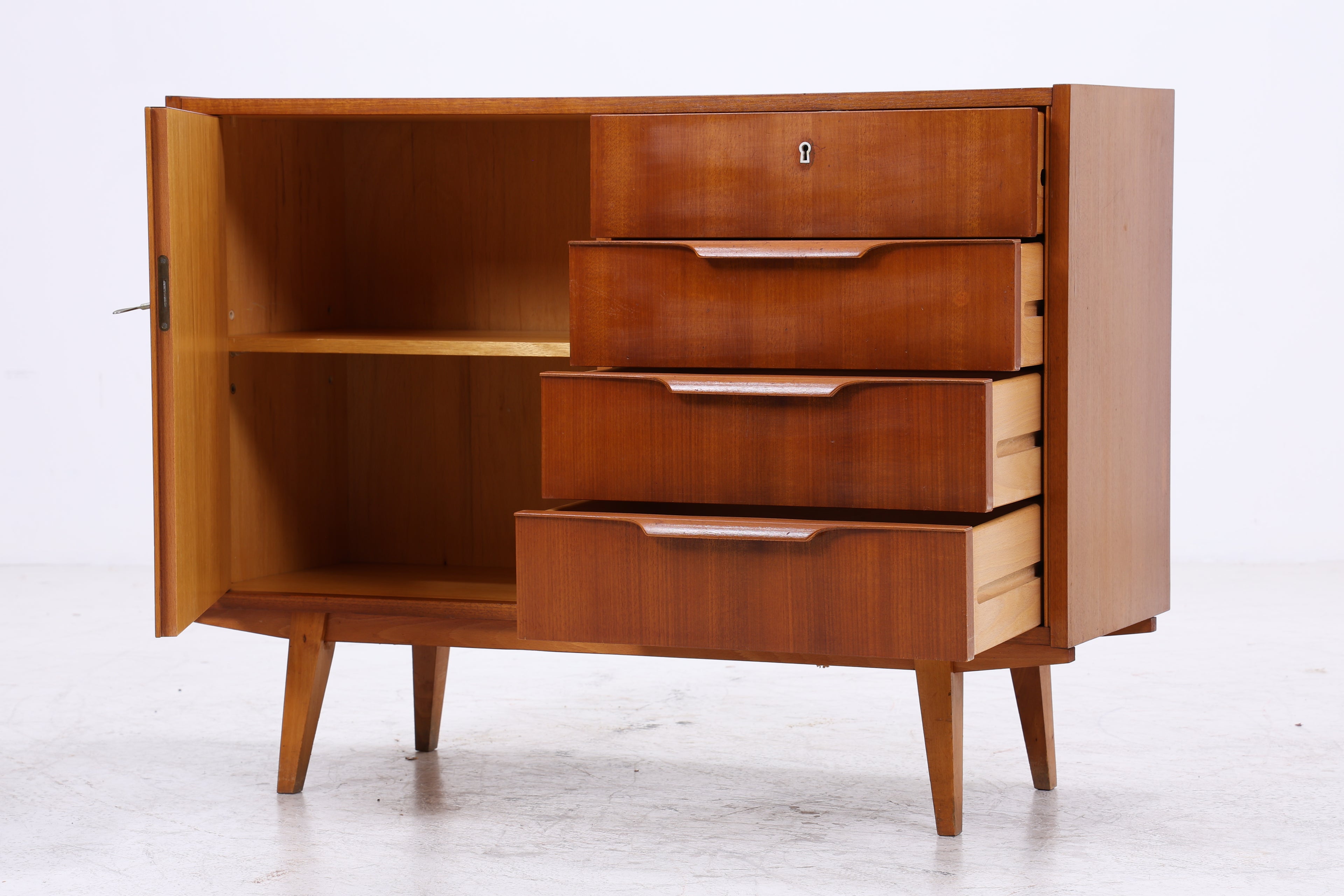 Vintage Nussbaum Kommode | Mid Century Schubladenkommode | 60er Jahre