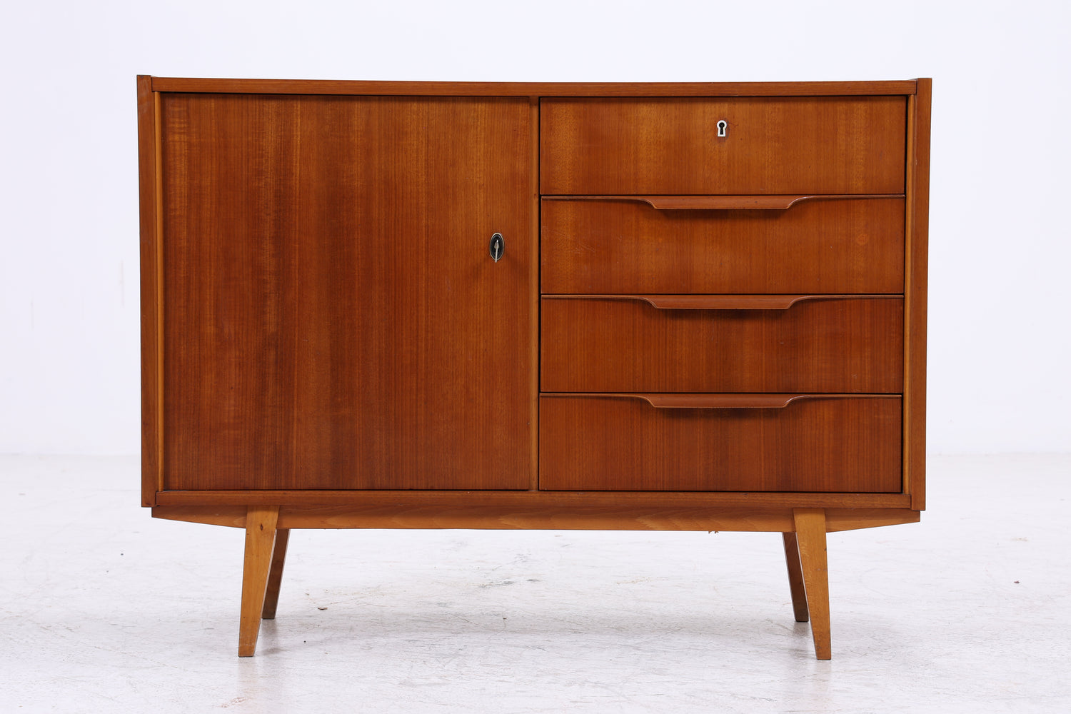 Vintage Nussbaum Kommode | Mid Century Schubladenkommode | 60er Jahre