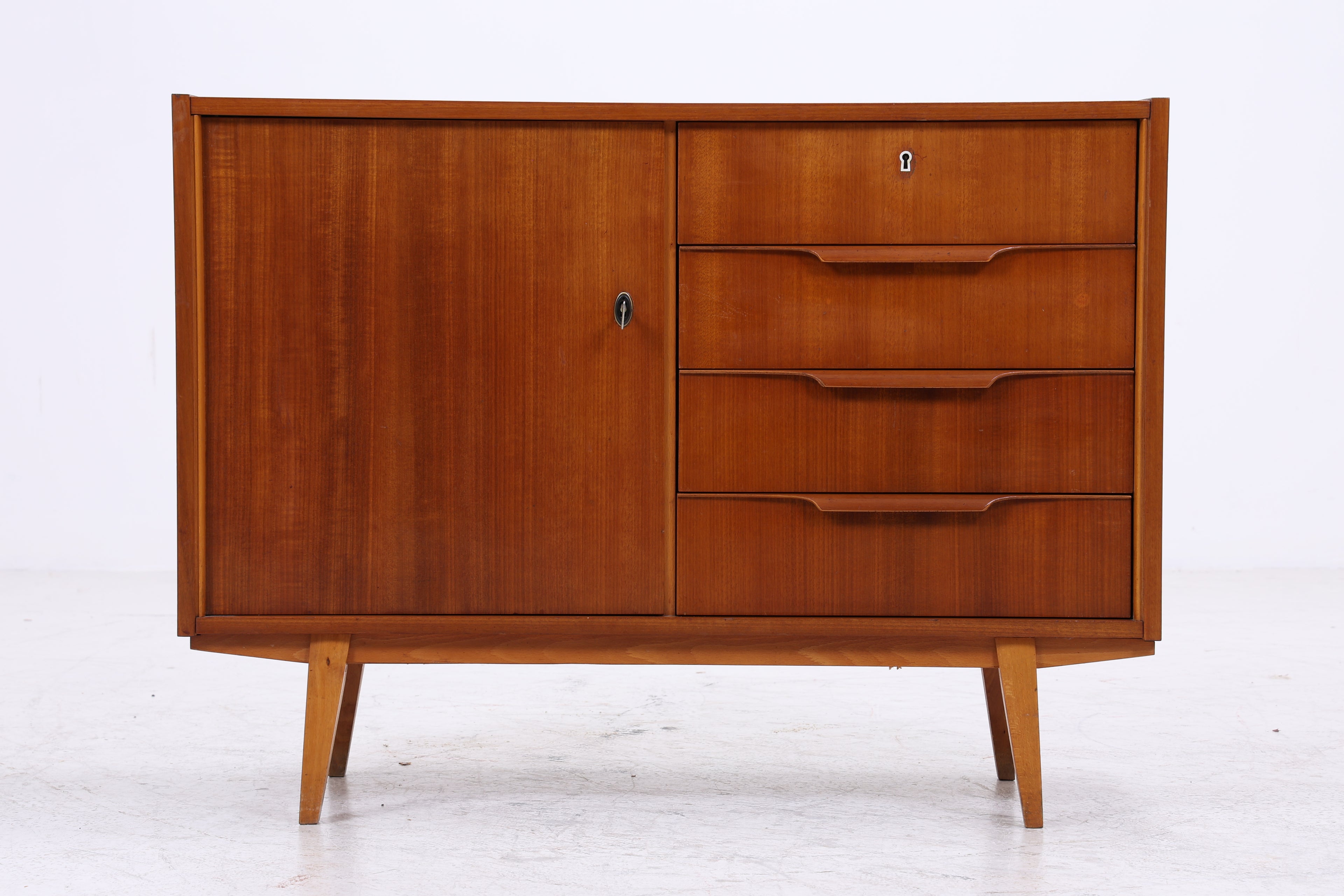 Vintage Nussbaum Kommode | Mid Century Schubladenkommode | 60er Jahre
