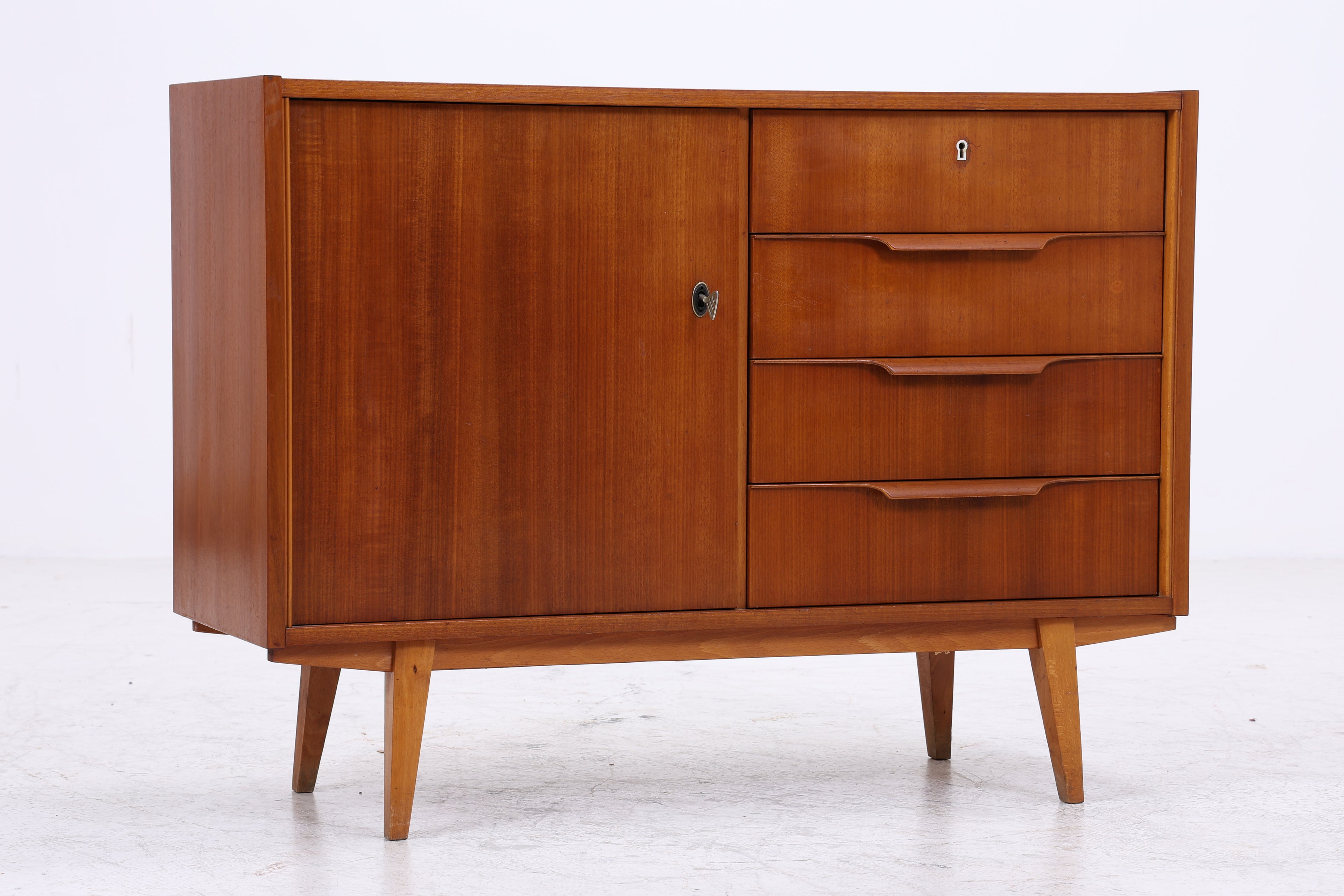 Vintage Nussbaum Kommode | Mid Century Schubladenkommode | 60er Jahre