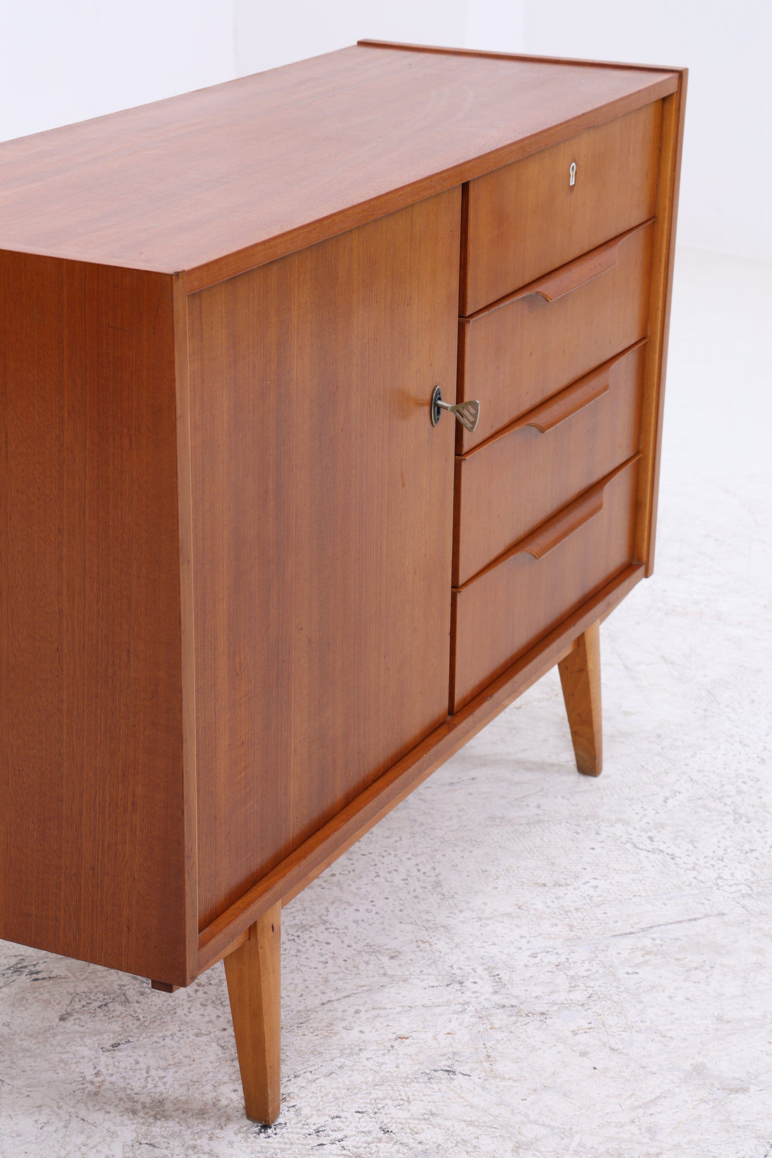 Vintage Nussbaum Kommode | Mid Century Schubladenkommode | 60er Jahre