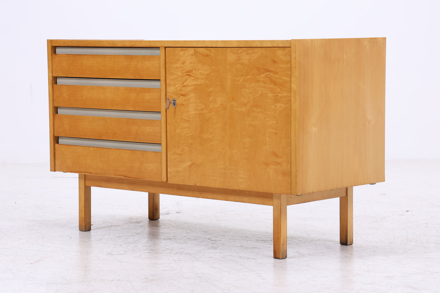 Vintage Hellerau Kommode | Mid Century Birke Schubladenkommode | DDR Design