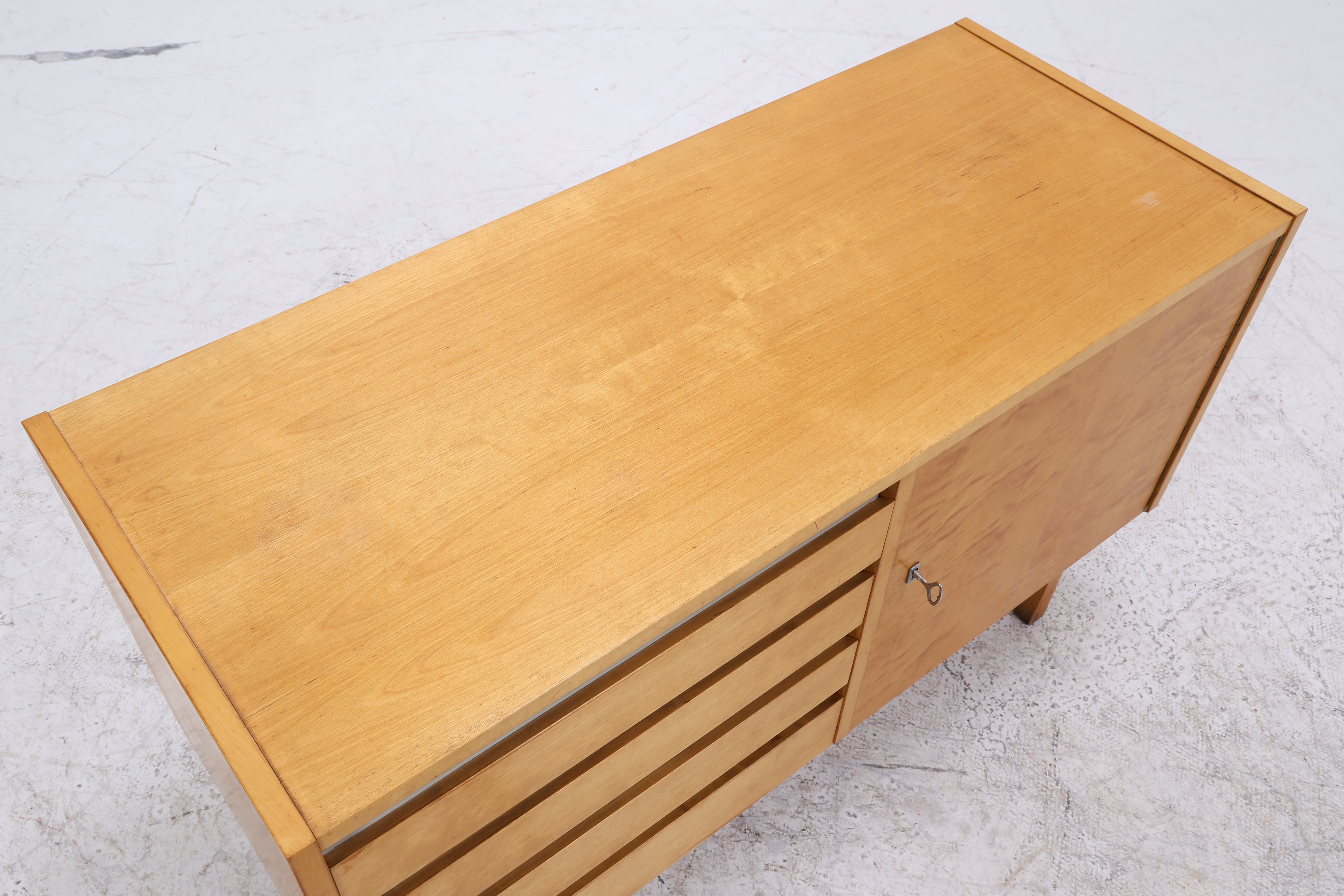 Vintage Hellerau Kommode | Mid Century Birke Schubladenkommode | DDR Design