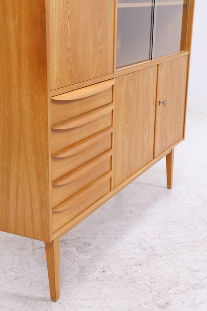 Vintage Highboard 602 von Franz Ehrlich | Hellerau Vitrine | Mid Century Schrank