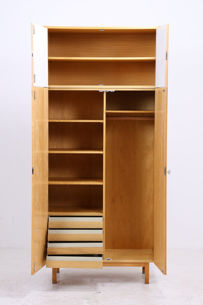Vintage Hellerau Kleiderschrank | Birke | DDR Design Wäscheschrank | 1964