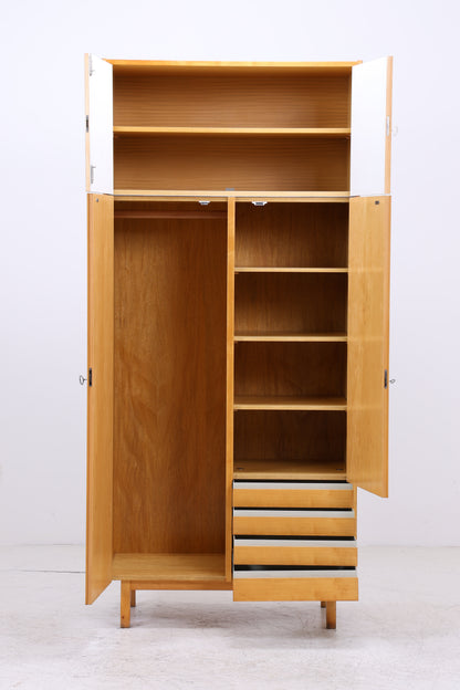 Vintage Hellerau Kleiderschrank | Birke | DDR Design Wäscheschrank | 1964