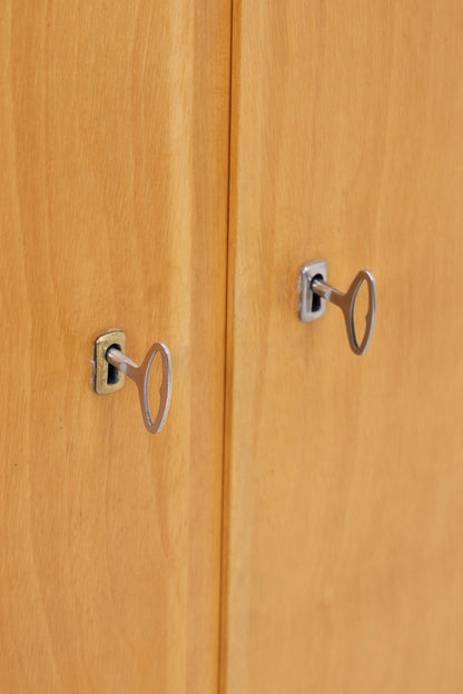Vintage Hellerau Kleiderschrank | Birke | DDR Design Wäscheschrank | 1964