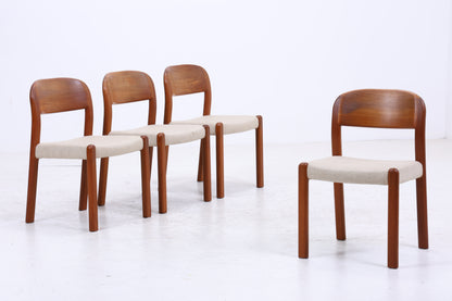 Vintage EMC Møbler Teak Stühle | Mid Century 4er Set | Danish Design 60er Jahre