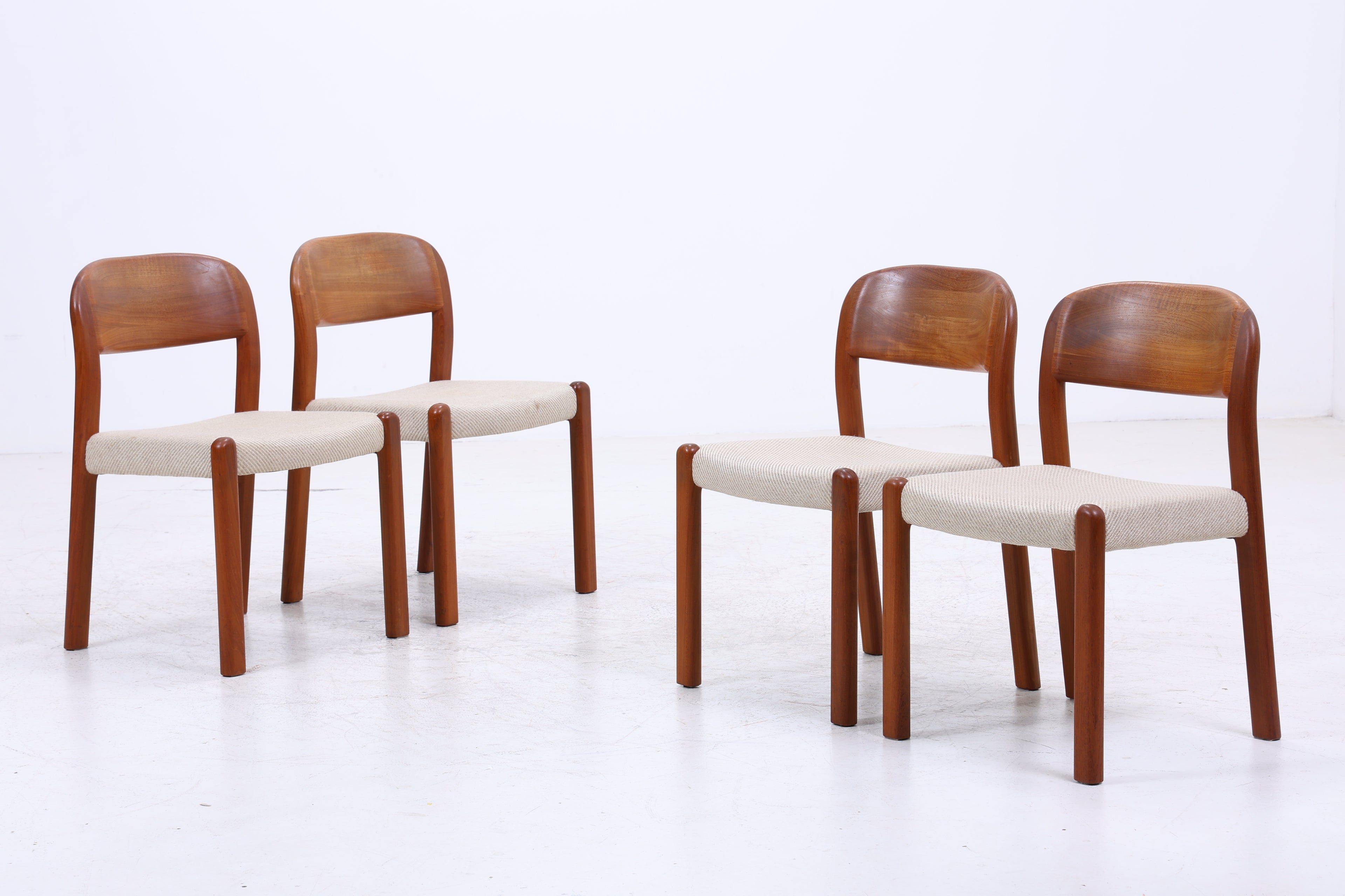 Vintage EMC Møbler Teak Stühle | Mid Century 4er Set | Danish Design 60er Jahre