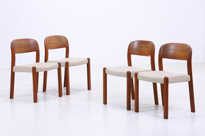 Vintage EMC Møbler Teak Stühle | Mid Century 4er Set | Danish Design 60er Jahre
