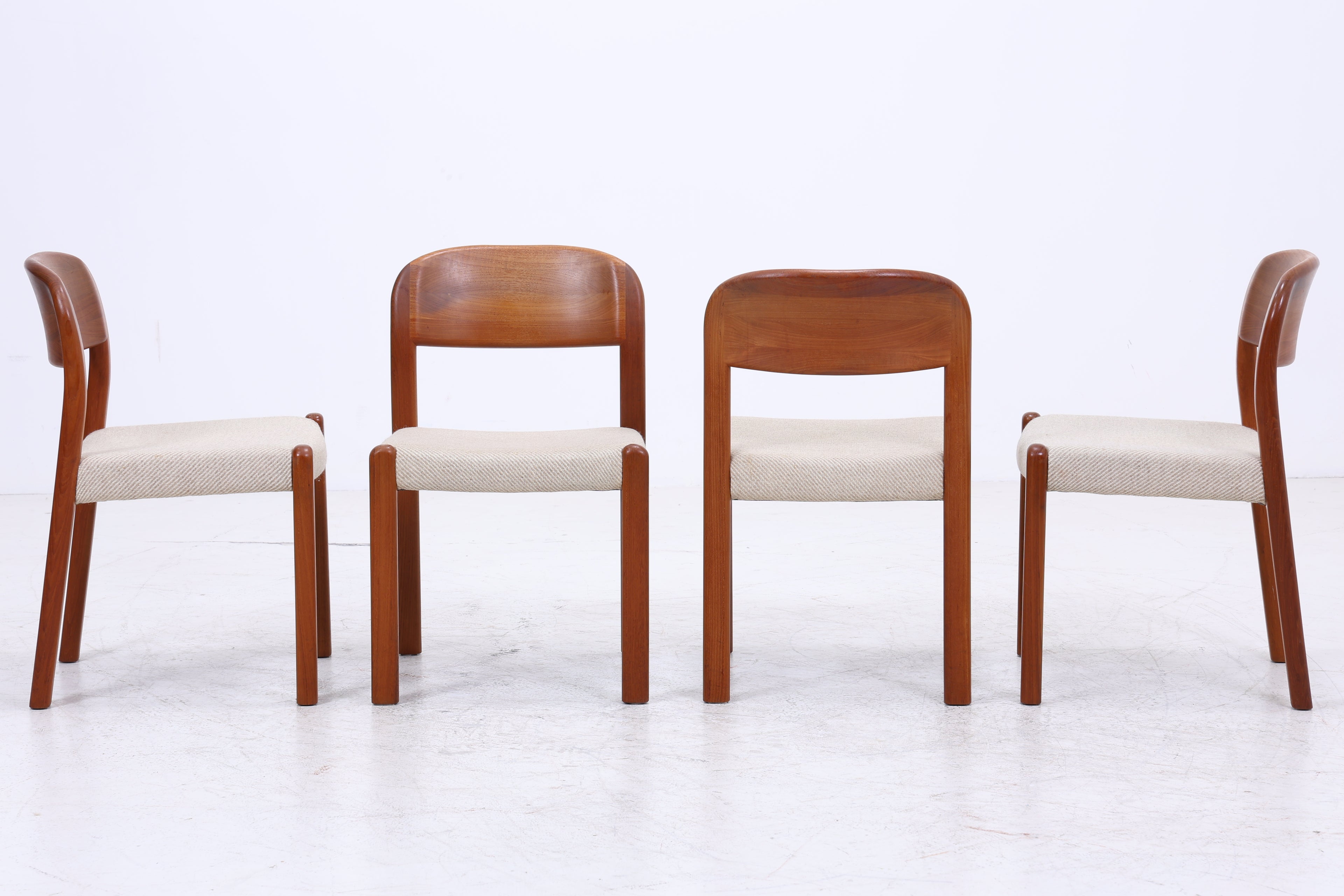 Vintage EMC Møbler Teak Stühle | Mid Century 4er Set | Danish Design 60er Jahre