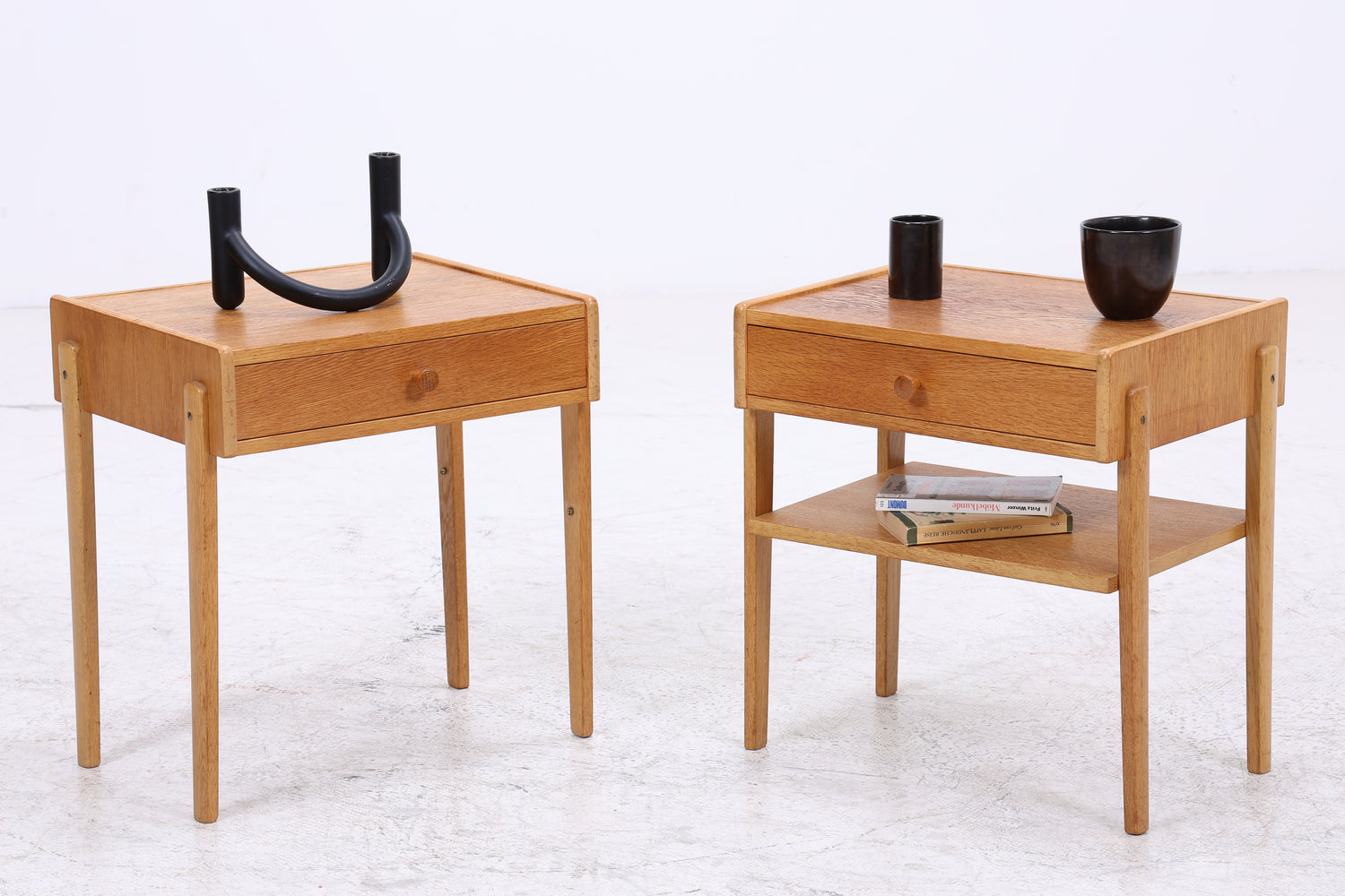 Vintage Nachttisch | Eiche Nachtschrank | Mid Century Beistelltisch