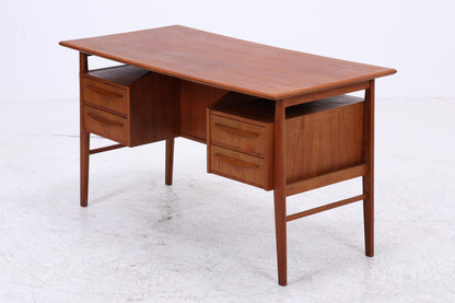 Vintage Teak Schreibtisch von Gunner Nielsen für Tibergaard | Mid Century Arbeitstisch | 60er Jahre