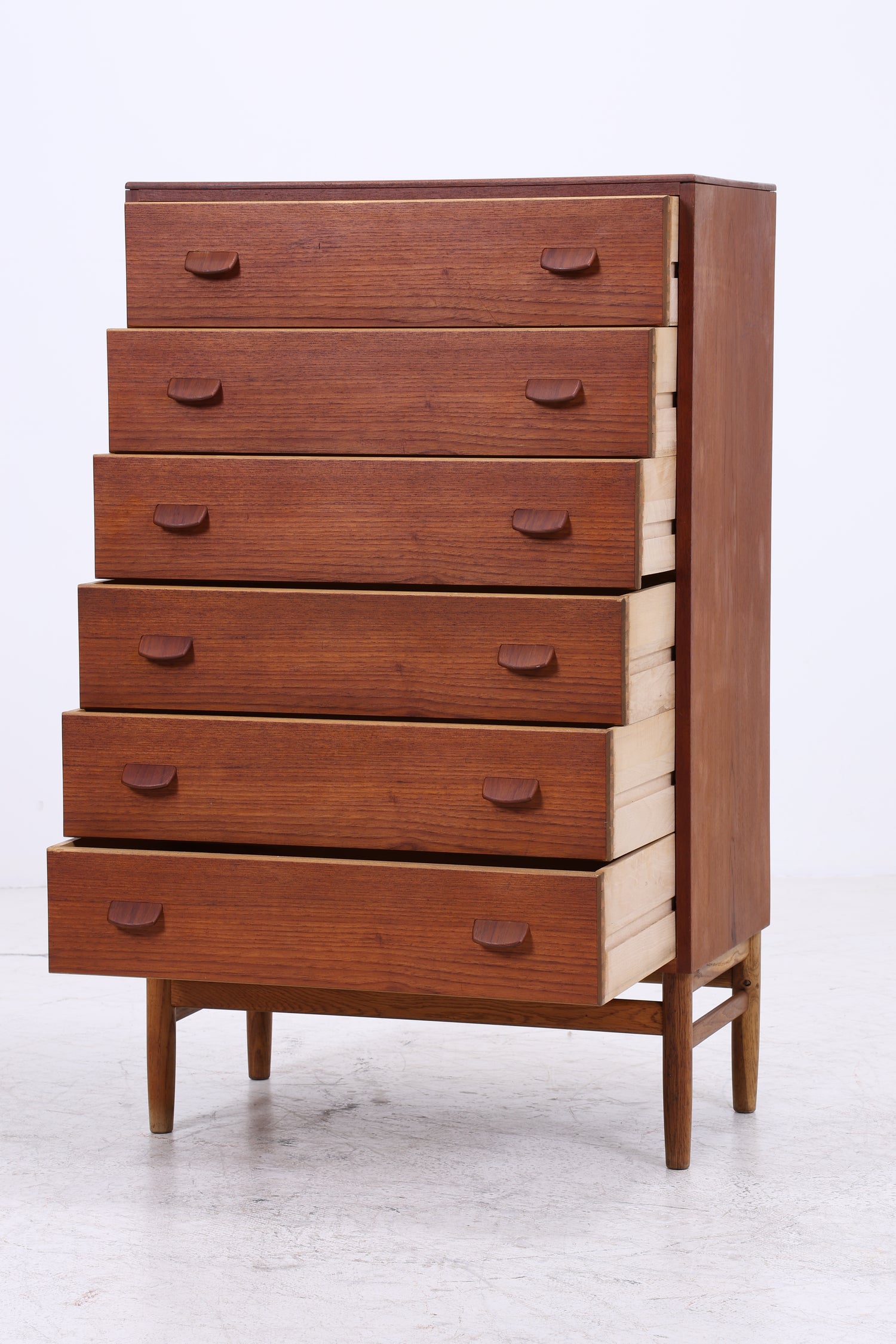 Vintage Teak Tallboy | Danish Design Kommode | 6 Schubladen