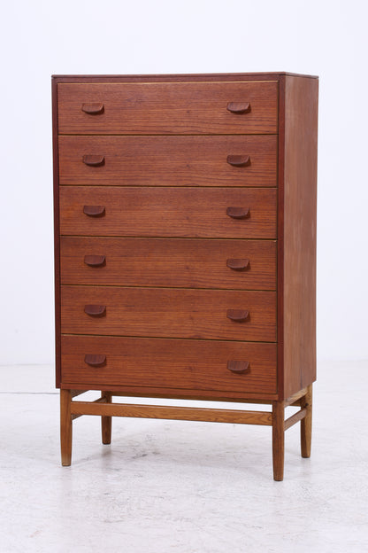Vintage Teak Tallboy | Danish Design Kommode | 6 Schubladen