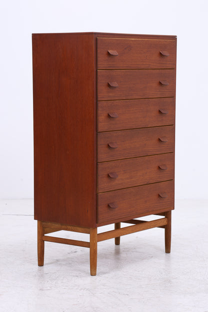 Vintage Teak Tallboy | Danish Design Kommode | 6 Schubladen