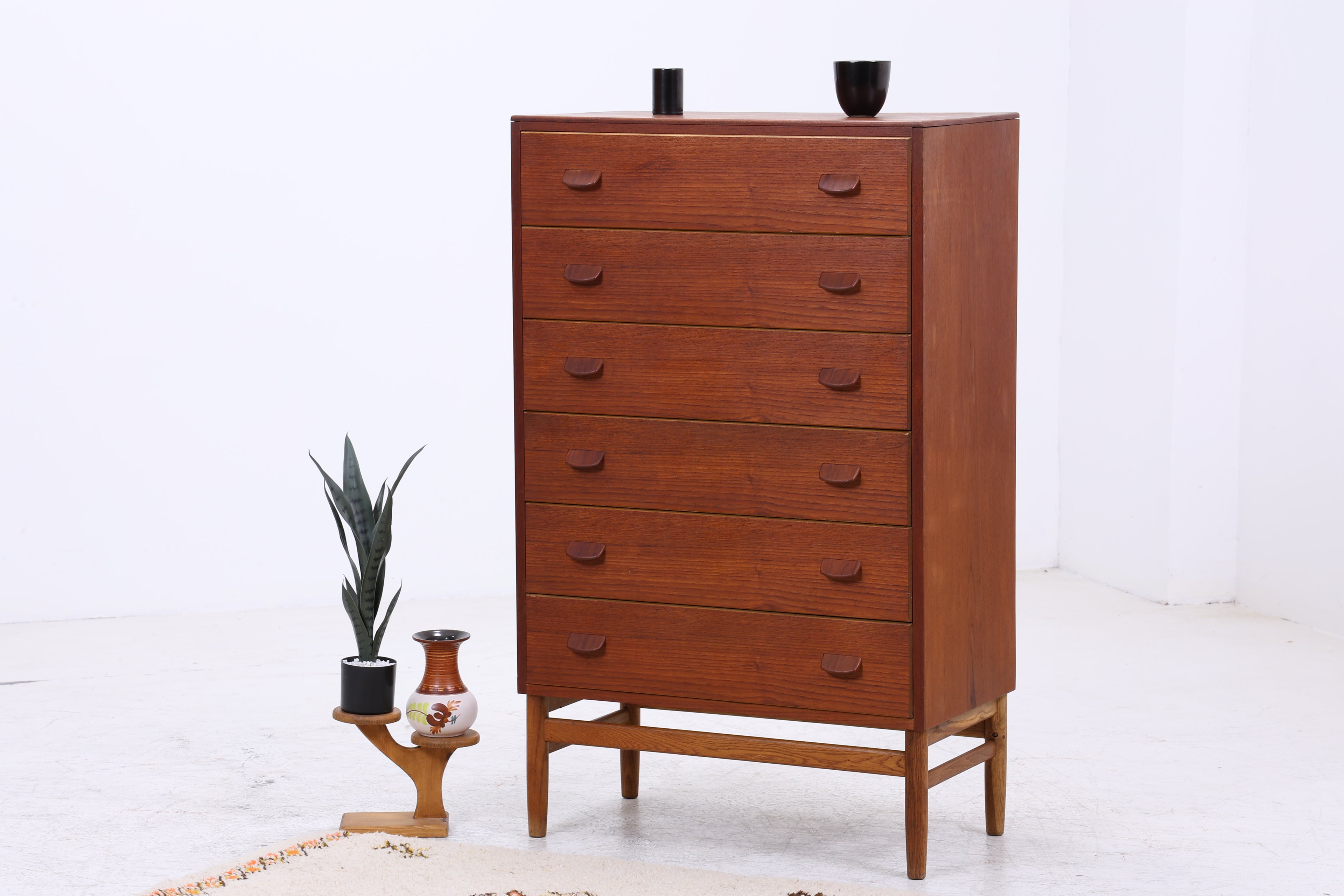 Vintage Teak Tallboy | Danish Design Kommode | 6 Schubladen