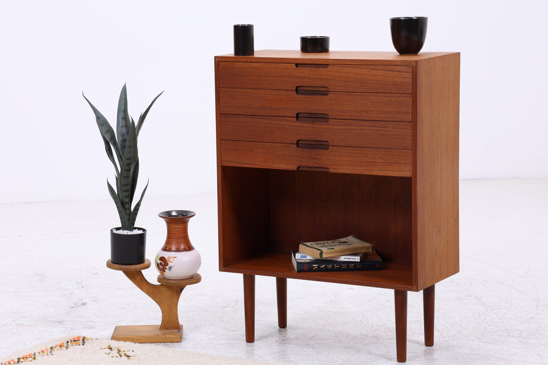 Vintage Teak Kommode | Mid Century Kommode | 5 Schubladen