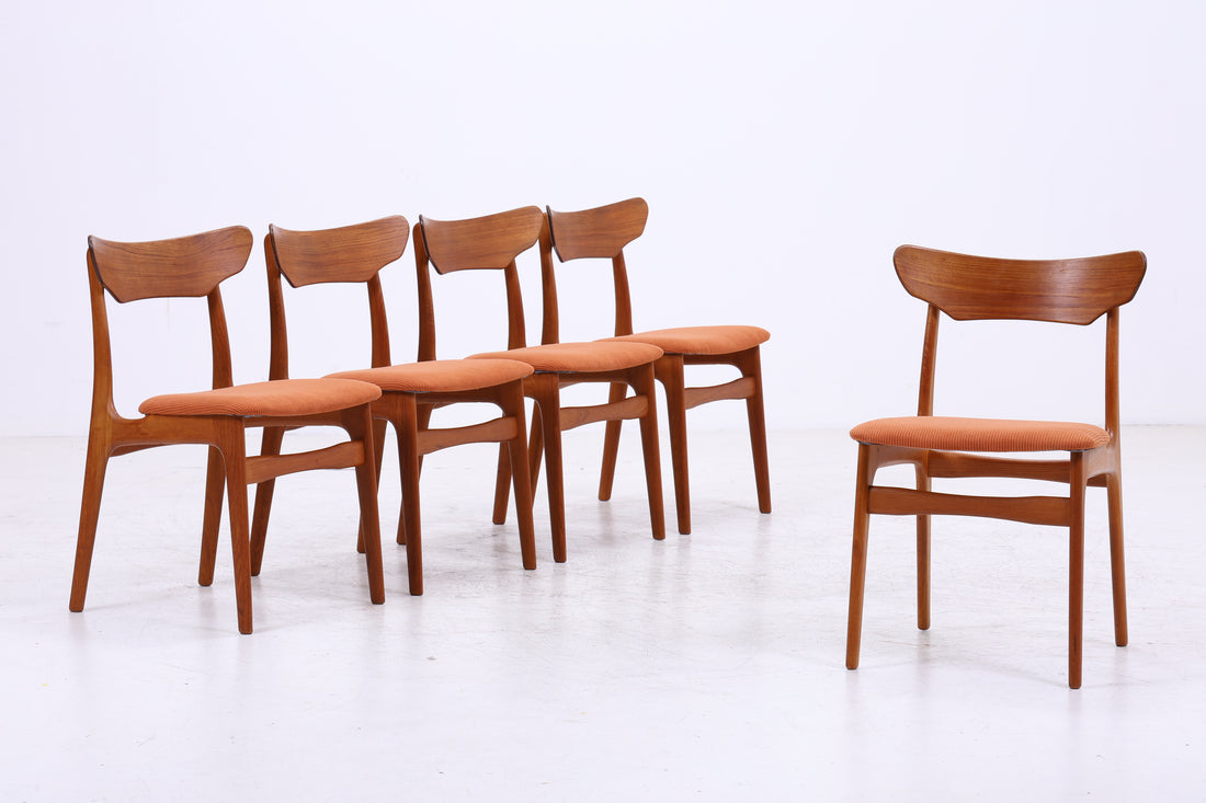Schiønning &amp; Elgaard Teak Stühle | 5er Set | Danish Design